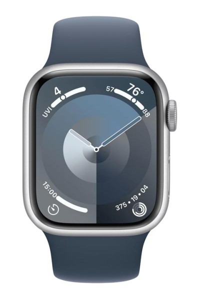 Apple-Watch-S9-Aluminium-GPS-+-Cellular-Sportband-Storm-Blue-S-M-MRHV3QF-A-41m-mieten-Silver-1